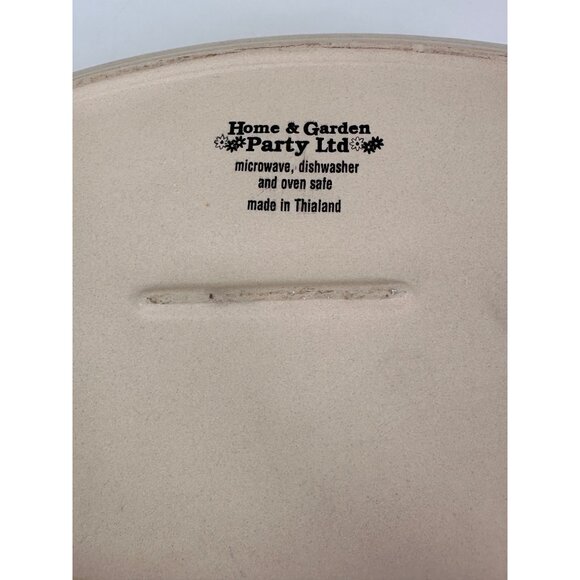 Vintage Home and Garden Party Stoneware Fruit Garland Pattern Oval Baker 14" - Picture 7 of 11